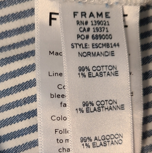 Frame Denim Engineer Stripe Kick Flare Jeans - Size 25 - Picture 8 of 10